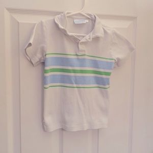Boys Little English Stripped Polo. Size 5.